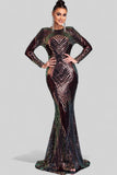 Glam Sequin Evening Dress