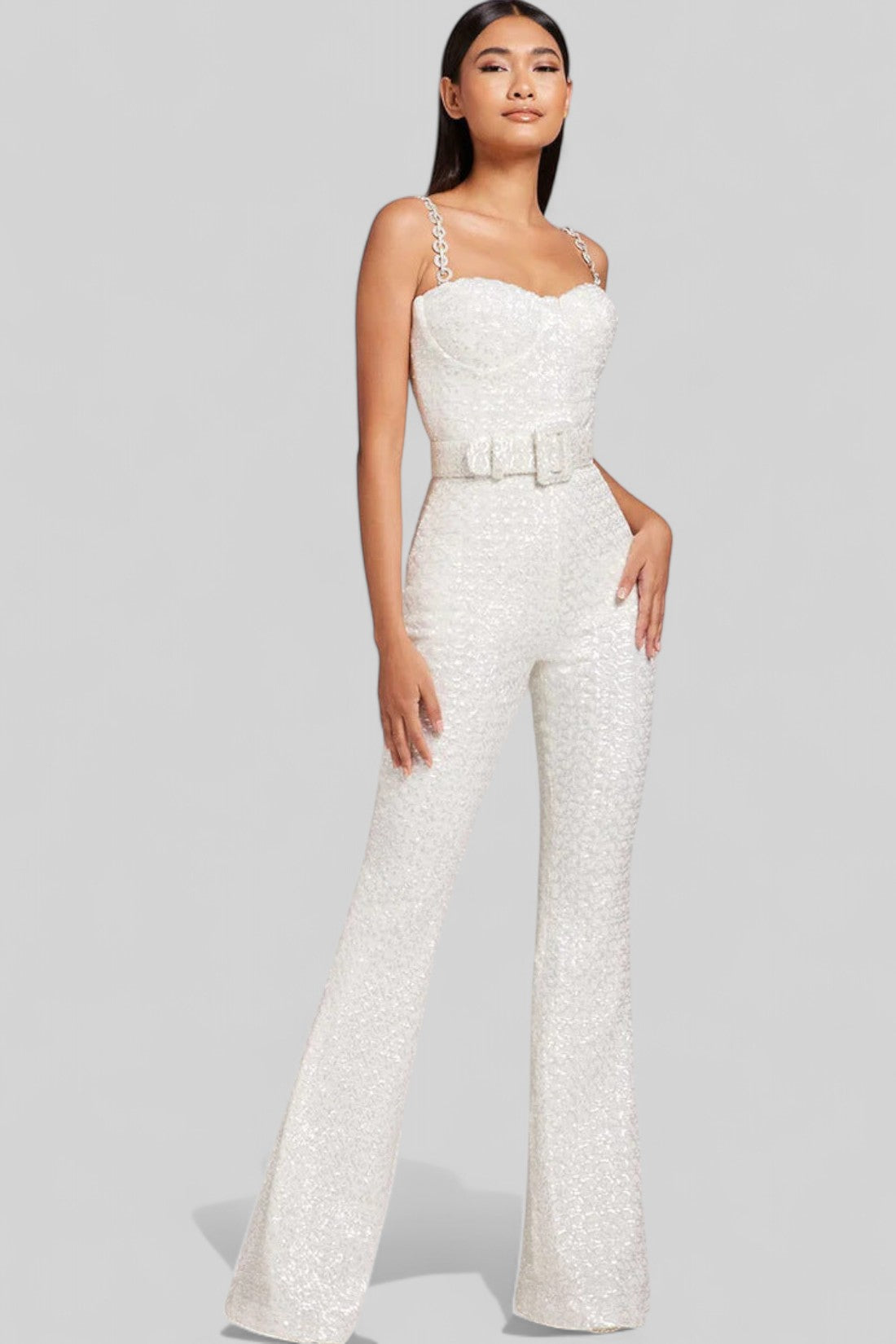 Sequin Tube Top Jumpsuit