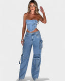 Low-Waist Relaxed Wide-Leg Denim