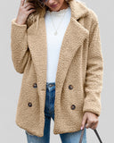 Elegant Lapel Fluffy Coat