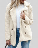 Elegant Lapel Fluffy Coat