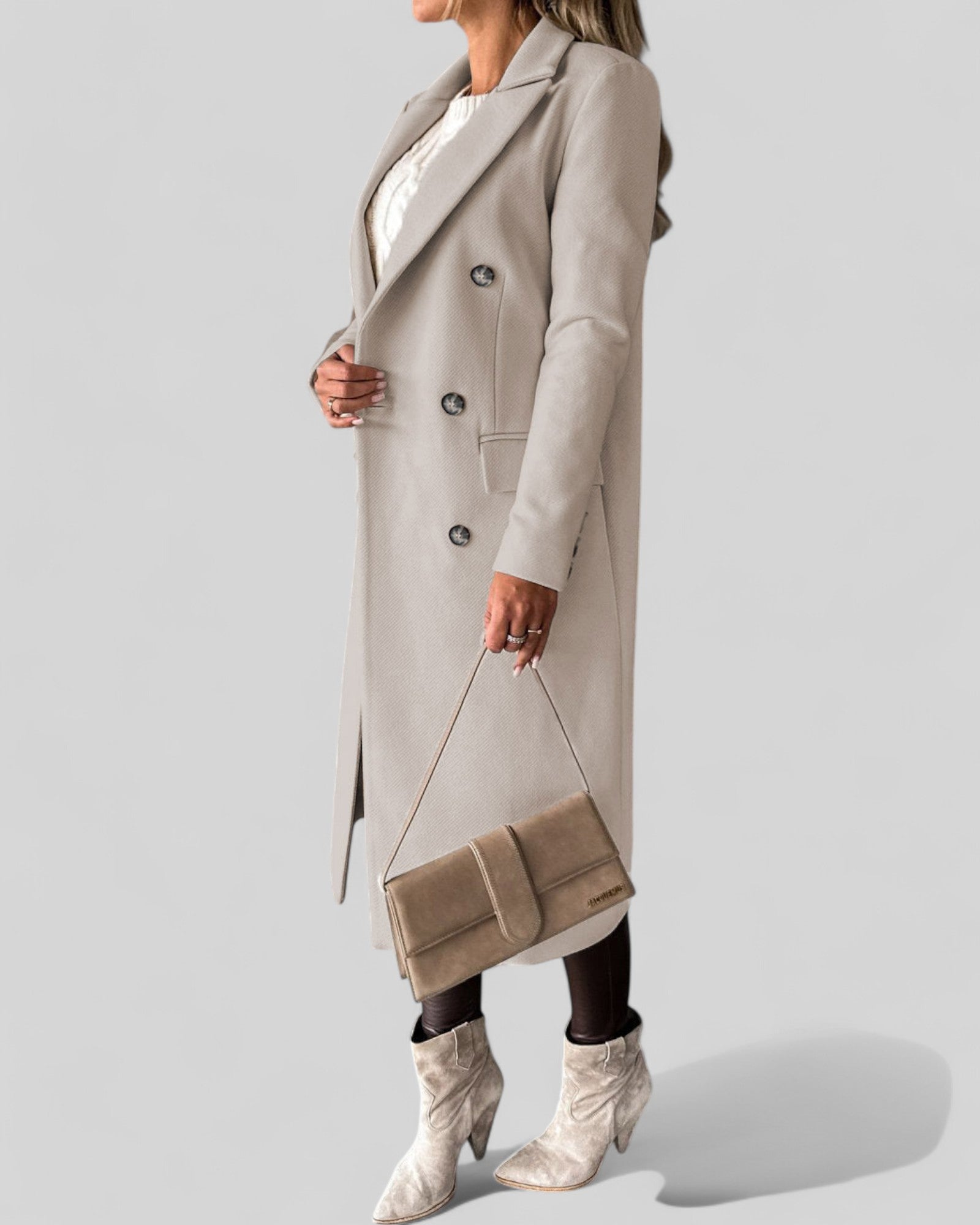 Elegant Long Lapel Coat