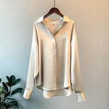 Long-Sleeved Satin Shirt