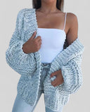 Loose Knit Faux Mohair Cardigan