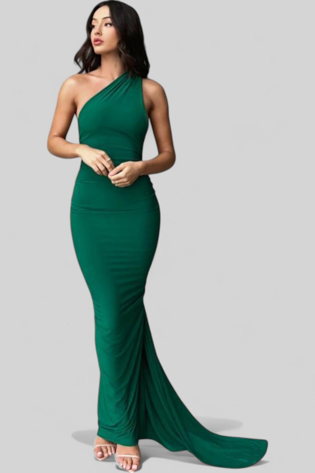 Sexy Backless Pleated Slim-Fit Dress