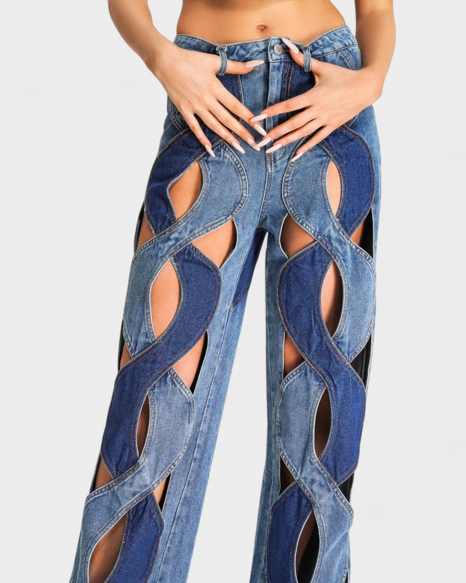 High-Waist Classic Straight Jeans