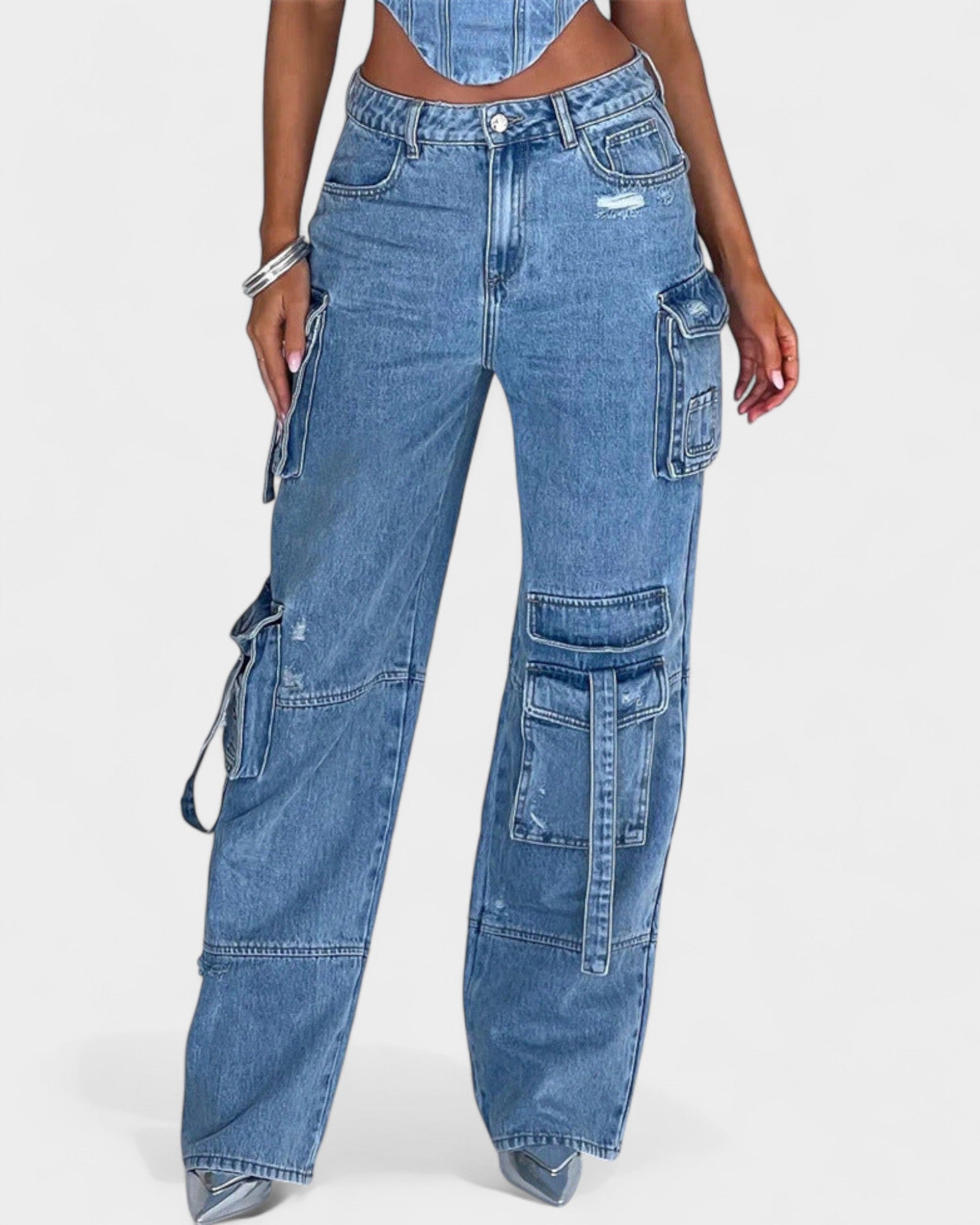 Low-Waist Relaxed Wide-Leg Denim