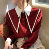 Square Collar Long Sleeve Shirt