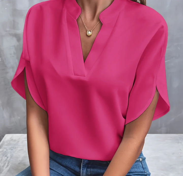 Casual V-Neck Chiffon Shirt