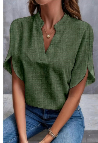 Casual V-Neck Chiffon Shirt