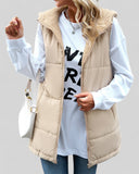 Hooded Padded Vest with Pockets