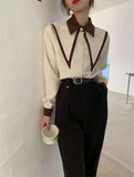 Square Collar Long Sleeve Shirt