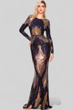 Sequin Embellished Evening Gown