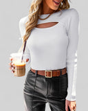 Elegant Hollow Knit Top