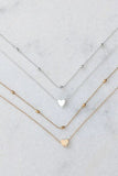 Silver Valentine Heart Layered Necklace