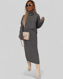 Chic Turtleneck Dress Set