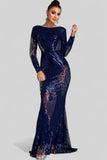 Glam Sequin Evening Dress