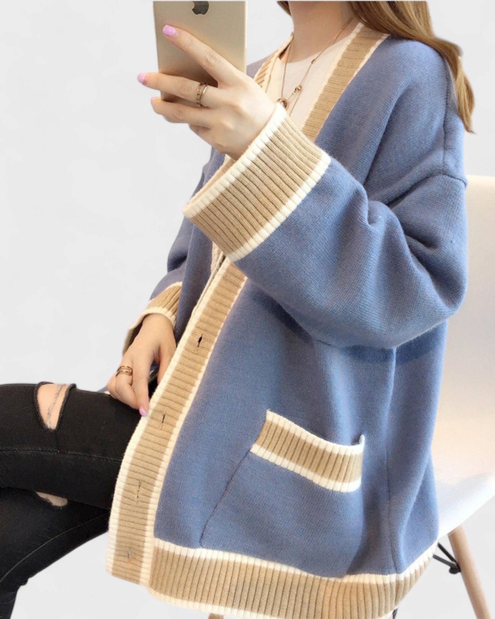 Loose Knit Sweater Jacket