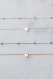 Silver Valentine Heart Layered Necklace