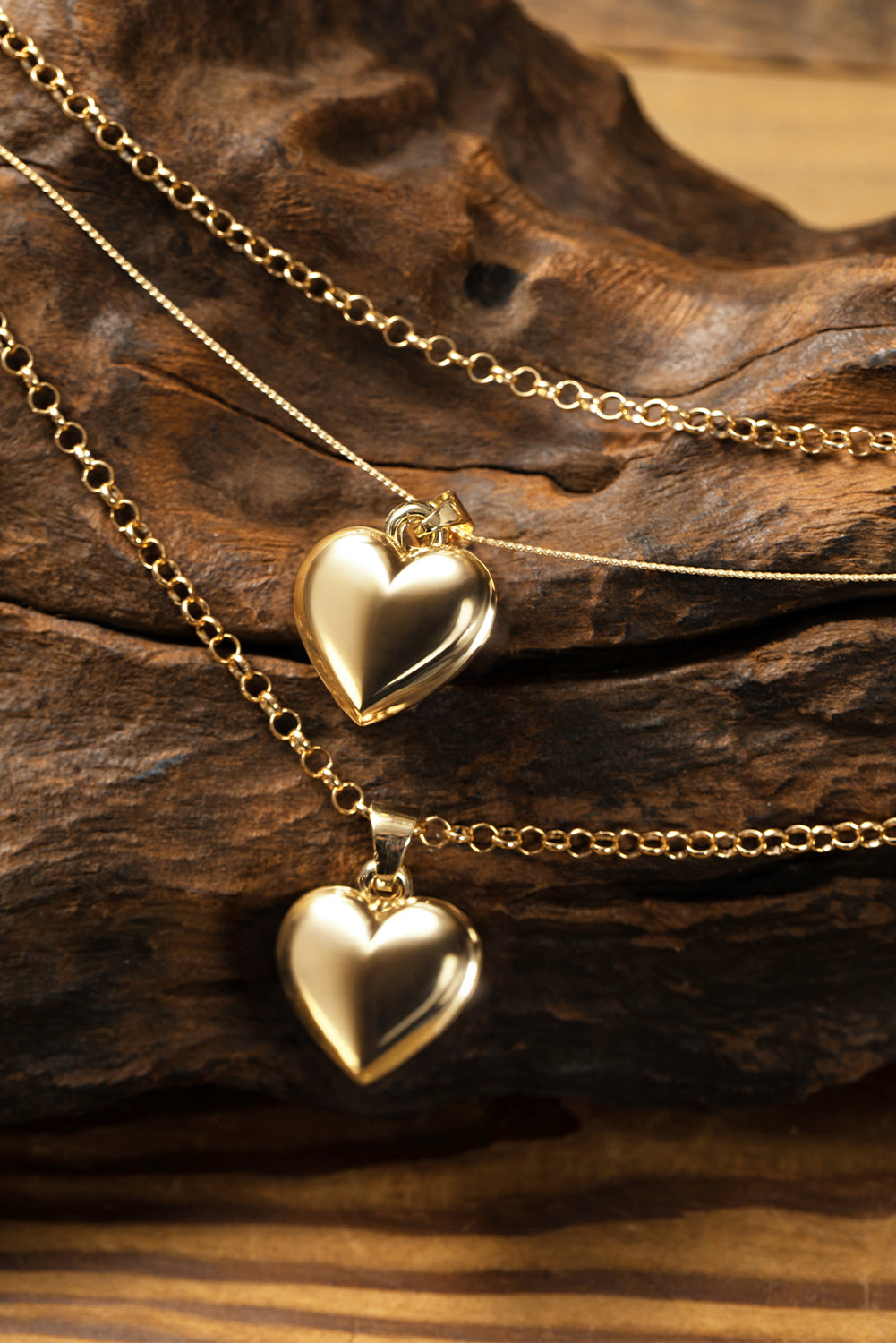 Gold Heart Pendant Necklace