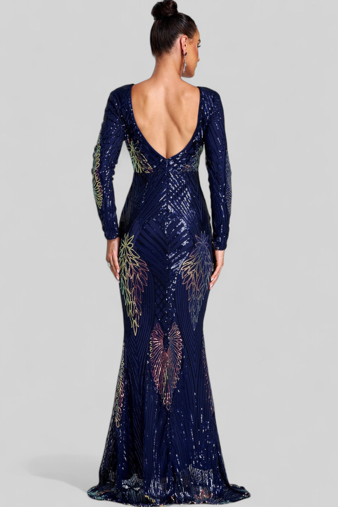 Glam Sequin Evening Dress