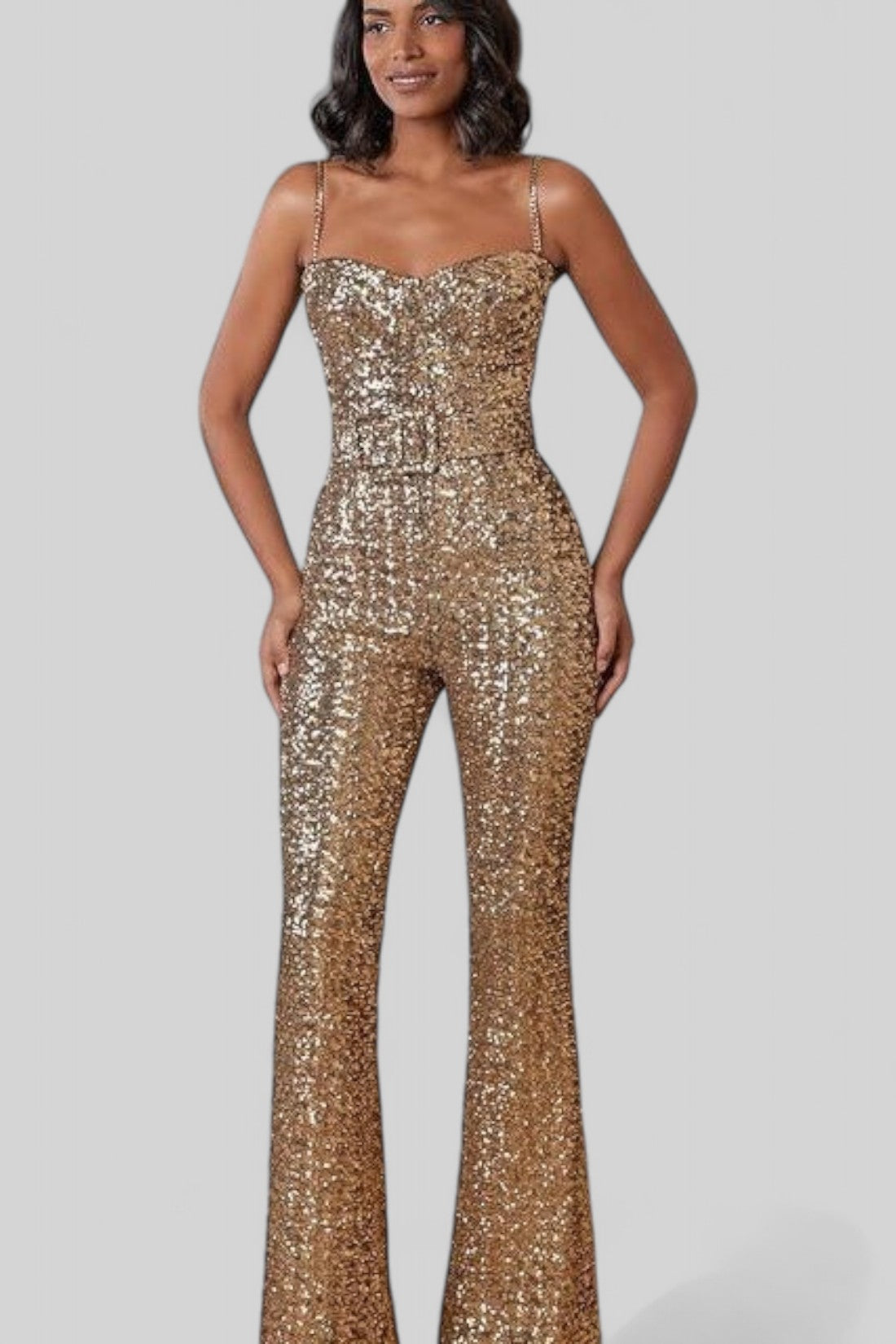 Sequin Tube Top Jumpsuit