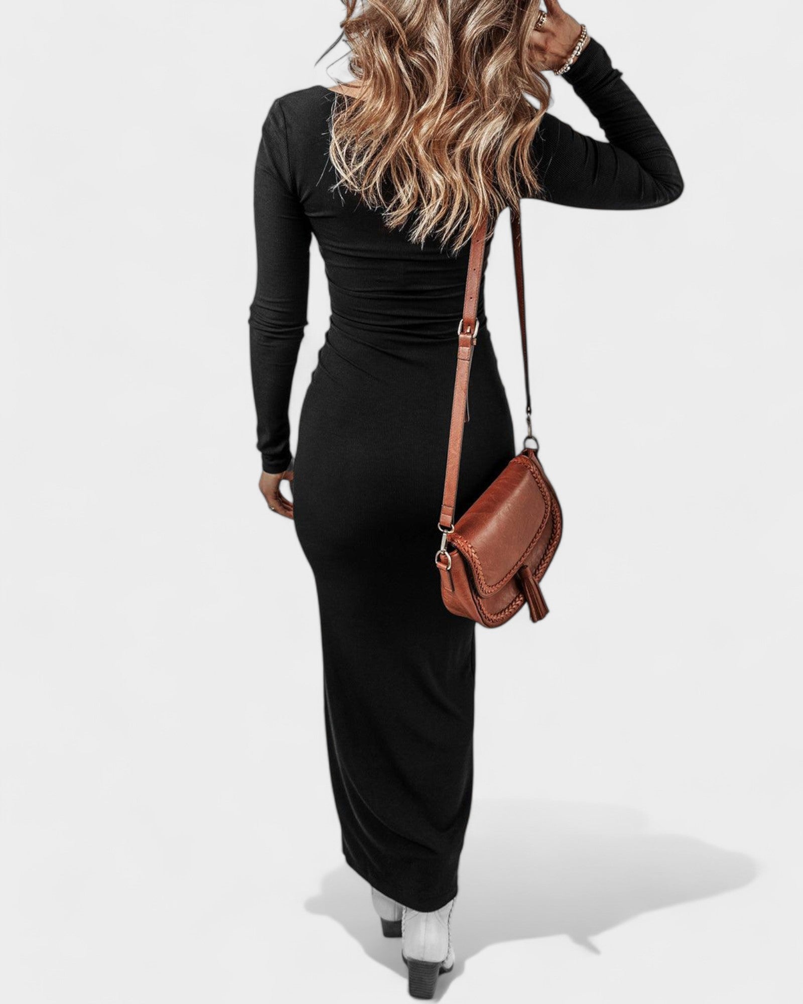 Elegant Square Neck Maxi Dress