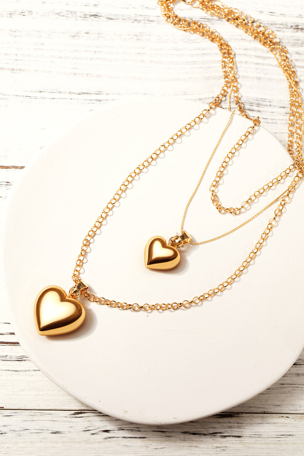 Gold Heart Pendant Necklace