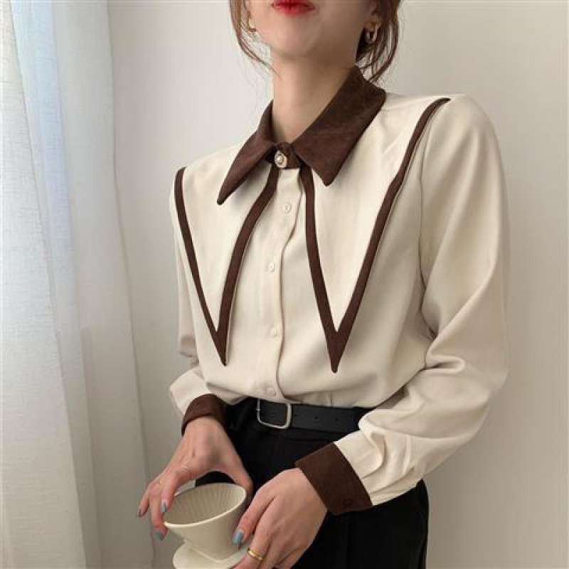 Square Collar Long Sleeve Shirt