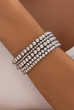 Silvery Beaded Bracelet Set