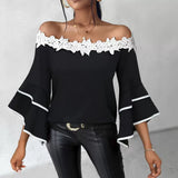 Off-Shoulder Bell Sleeve Top