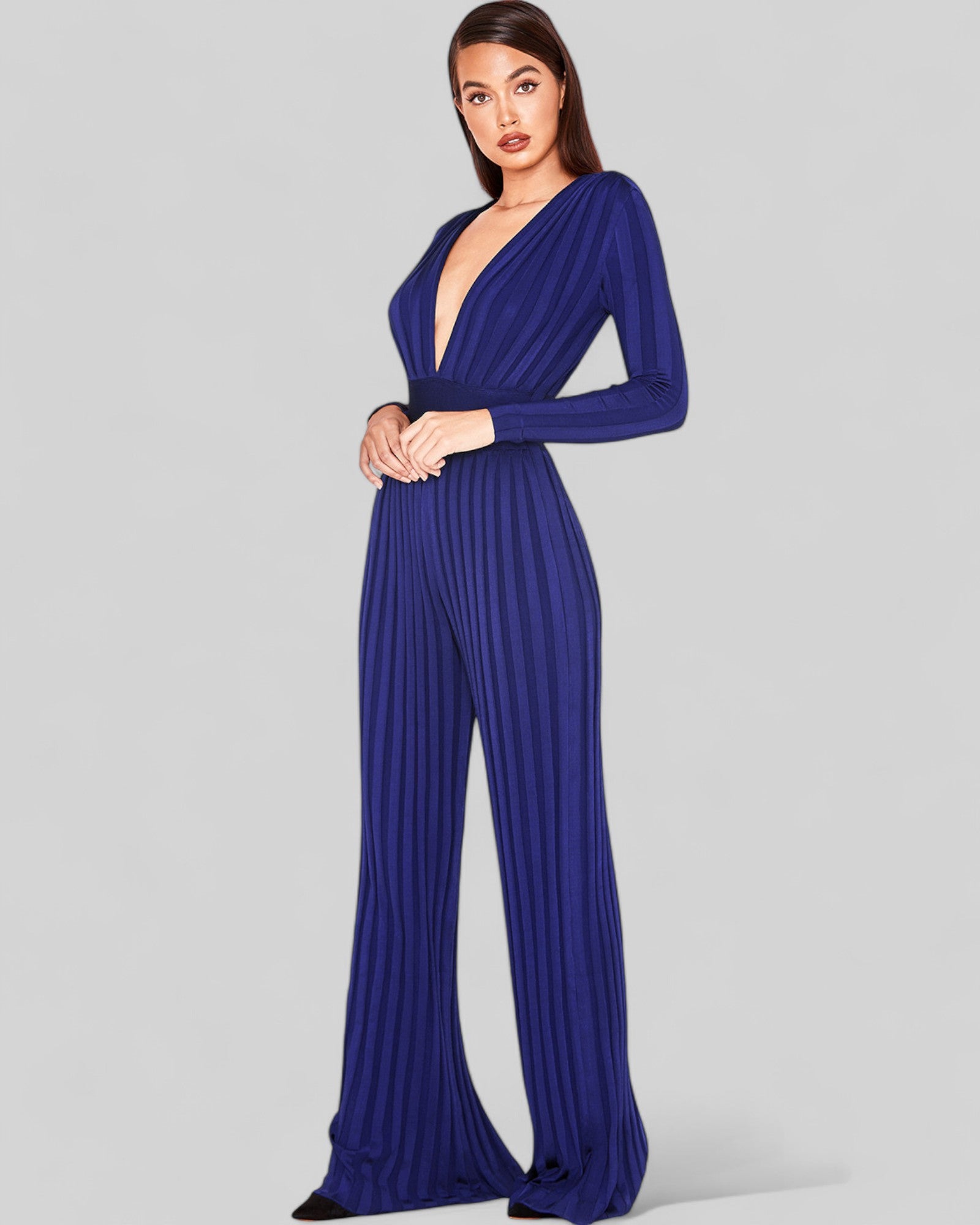 Bold V-Neck Bandage Jumpsuit