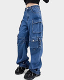 Urban Wide-Leg Cargo Denim