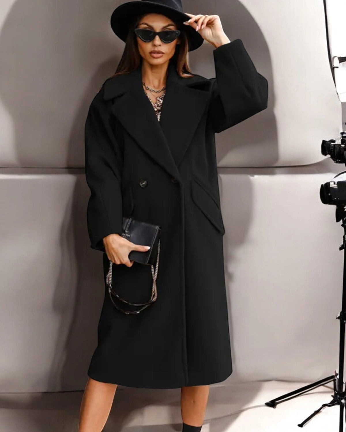 Double-Breasted Wool Suit Coat