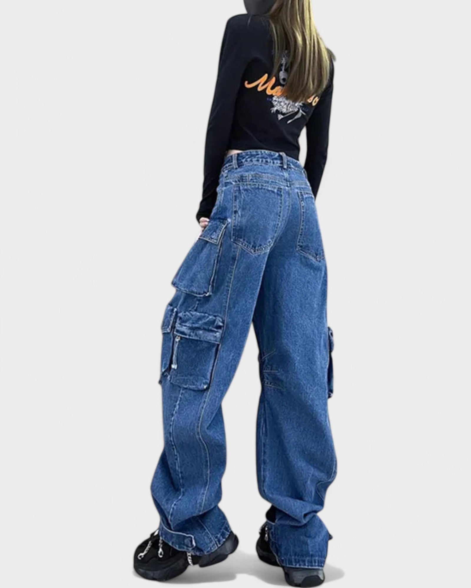 Urban Wide-Leg Cargo Denim