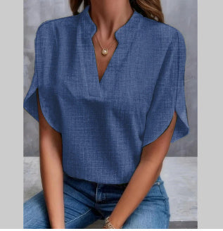 Casual V-Neck Chiffon Shirt