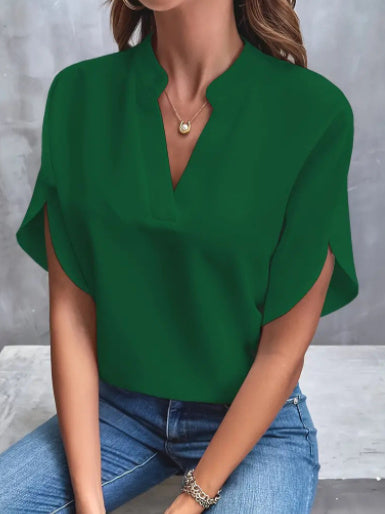 Casual V-Neck Chiffon Shirt