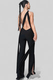 Halter Cut-Out Slim Jumpsuit