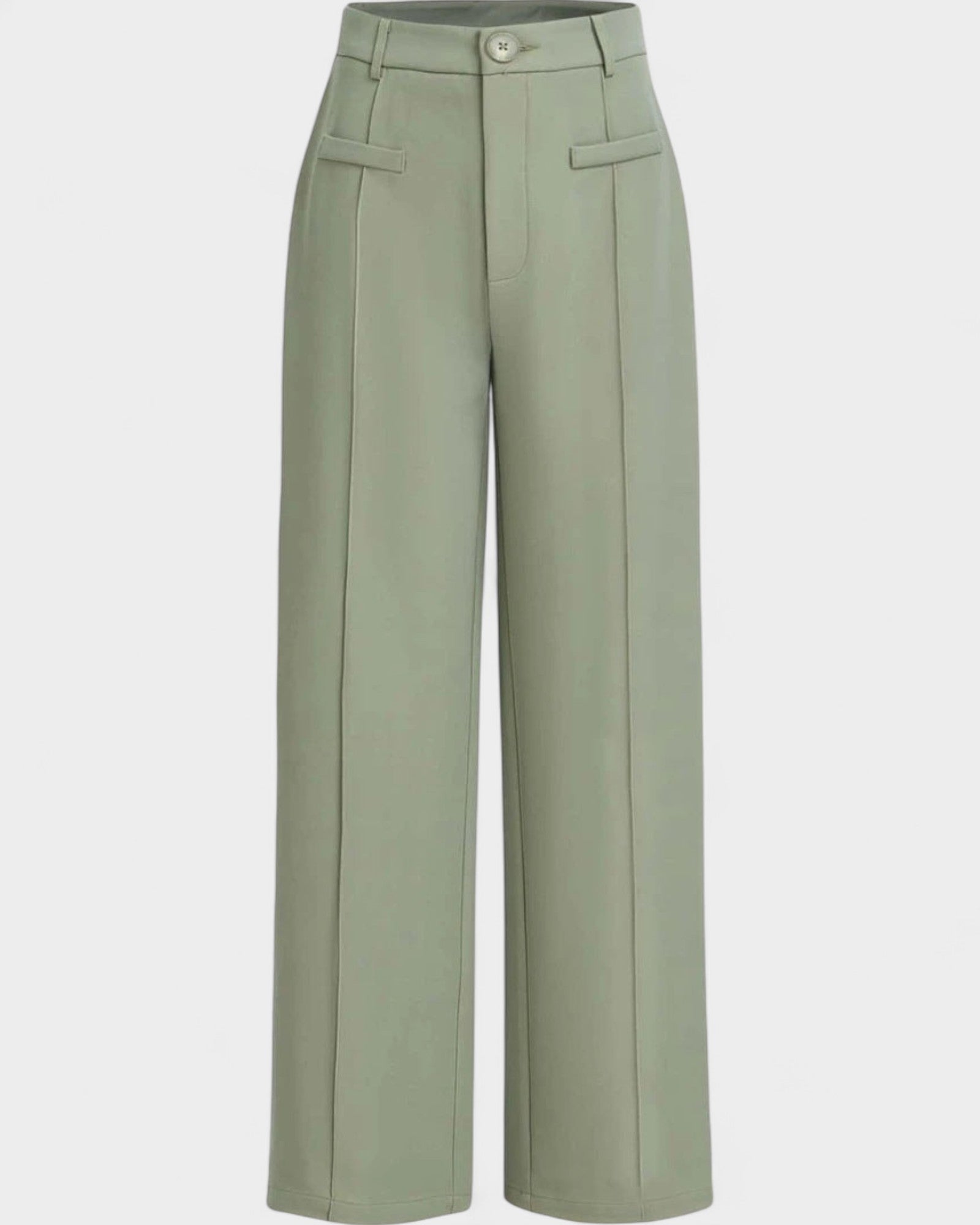 Elegant High-Waist Wide-Leg Pants with Pockets