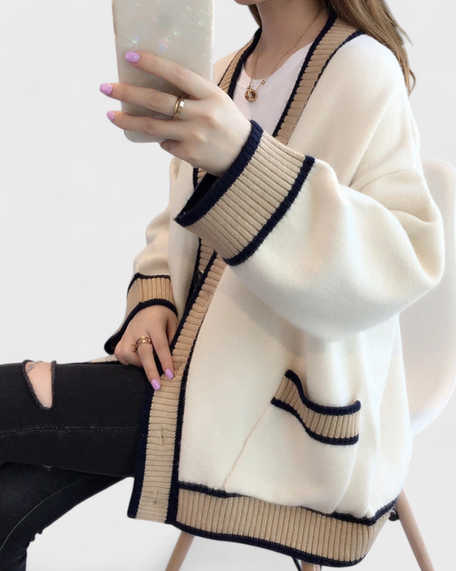 Loose Knit Sweater Jacket