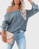 Soft Lantern V-Neck Sweater