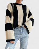 Bold Stripe Bell Sleeve Sweater