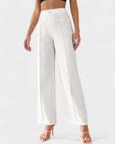 Elegant High-Waist Wide-Leg Pants with Pockets