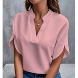 Casual V-Neck Chiffon Shirt