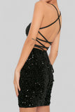 French Sequin Suspender Dress