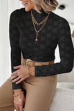 Elegant Floral Lace High Neck Top