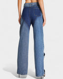 High-Waist Classic Straight Jeans